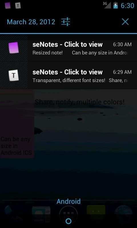 seNotes Plus - notes widget screenshot 1