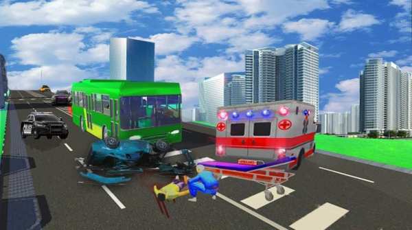 Bus Accident: Ambulance & Police Arrest Simulator screenshot 4
