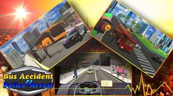 Bus Accident: Ambulance & Police Arrest Simulator screenshot 1