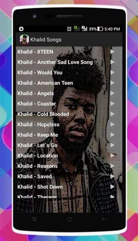Khalid Songs screenshot 2