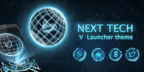 Next Tech 3D V Launcher Theme screenshot 1