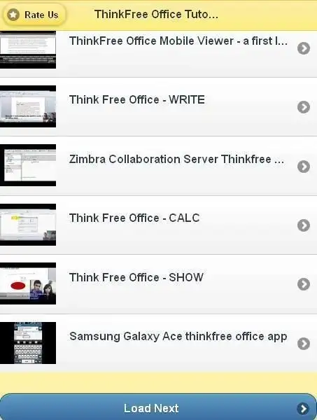 ThinkFree Tutorials स्क्रीनशॉट 1