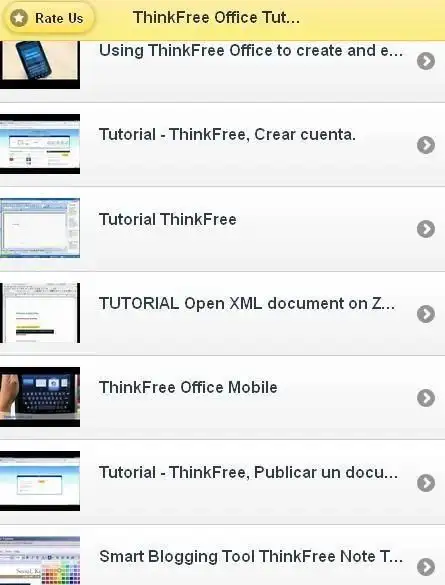 ThinkFree Tutorials स्क्रीनशॉट 2