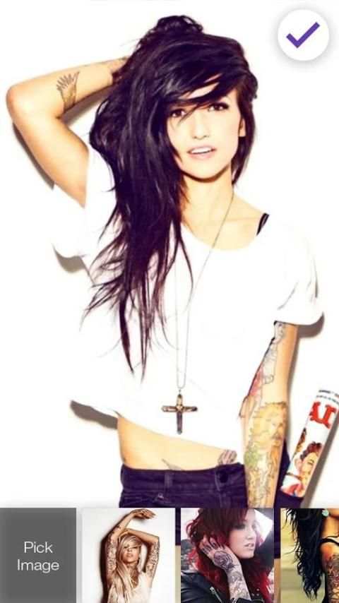 Tattoo Girl Lock Screen 3 تصوير الشاشة