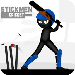 Stickman Cricket Black أيقونة