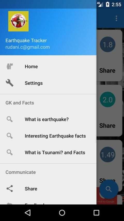 Earthquake Tracker скриншот 6