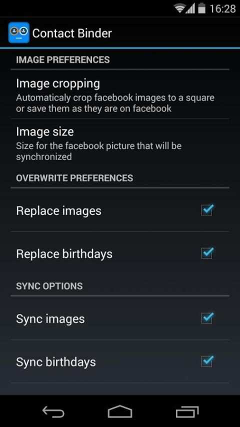 Contact Binder for Facebook screenshot 1