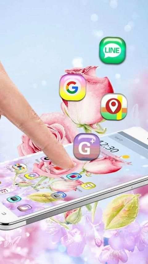 Pink Rose Butterfly Theme screenshot 4