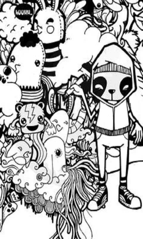 Doodle Skecth Kertas Dinding 4 تصوير الشاشة