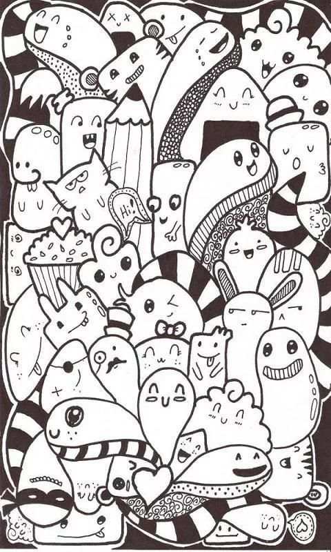 Doodle Skecth Kertas Dinding 5 تصوير الشاشة