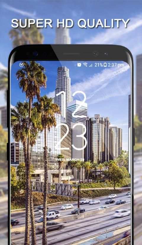 Los Angeles City Wallpaper 1 تصوير الشاشة
