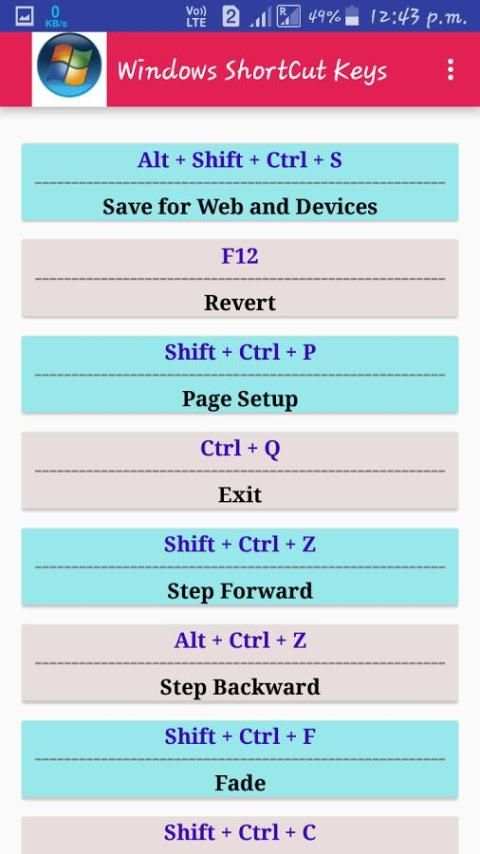 Computer Shortcut Keys स्क्रीनशॉट 4