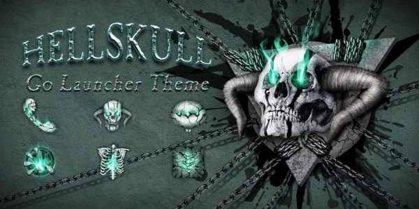 Hell Skull GO Launcher Theme скриншот 1