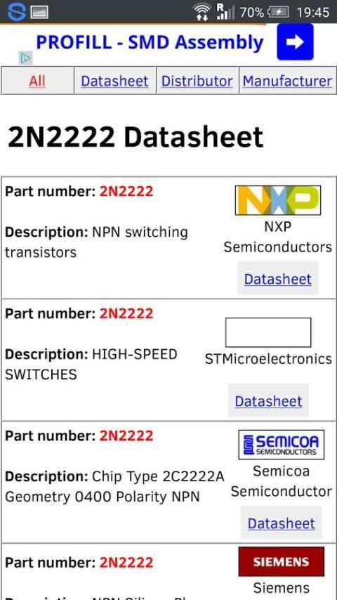 Bipolar Transistors Database screenshot 4