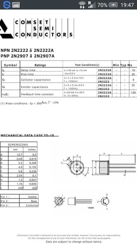 Bipolar Transistors Database screenshot 5
