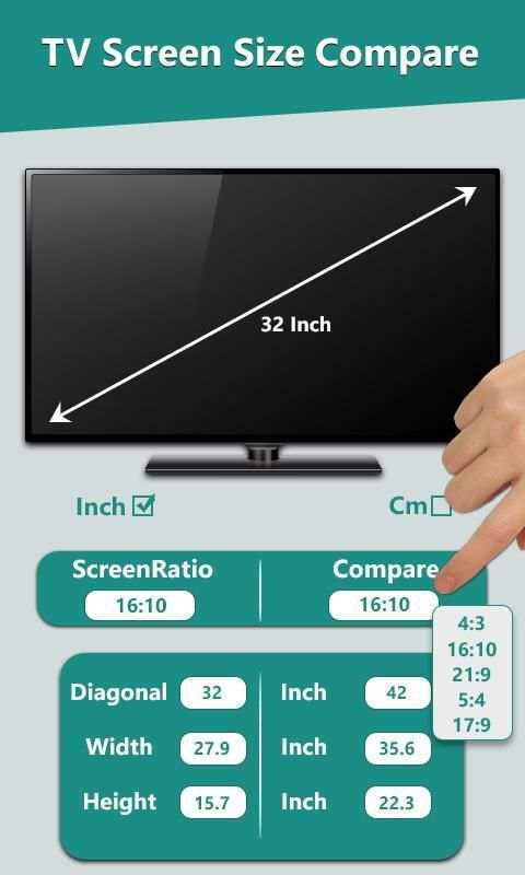TV Display Screen Size Calculator screenshot 2