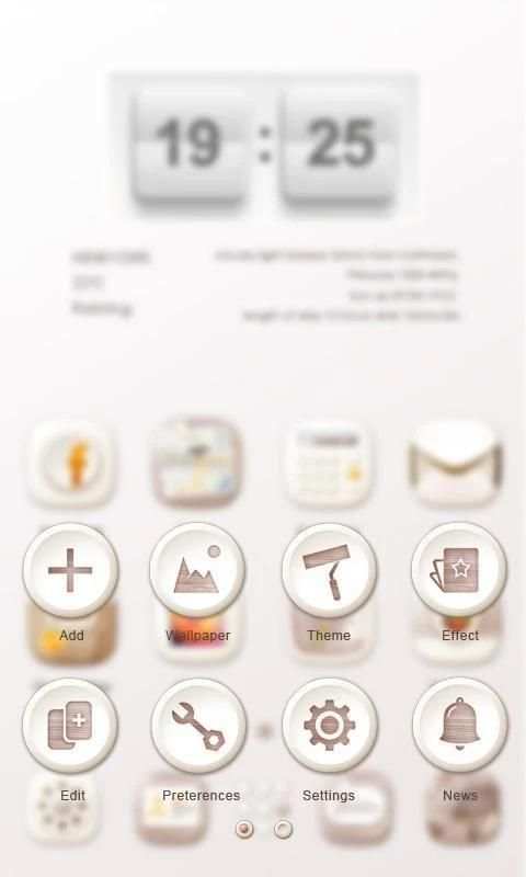 White Wooden GO Launcher Theme screenshot 2