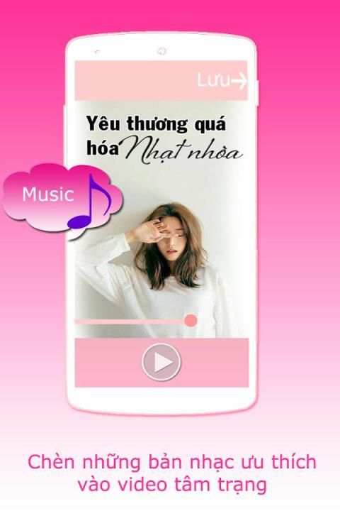 làm video từ ảnh tâm trạng ghép nhạc, video status screenshot 1