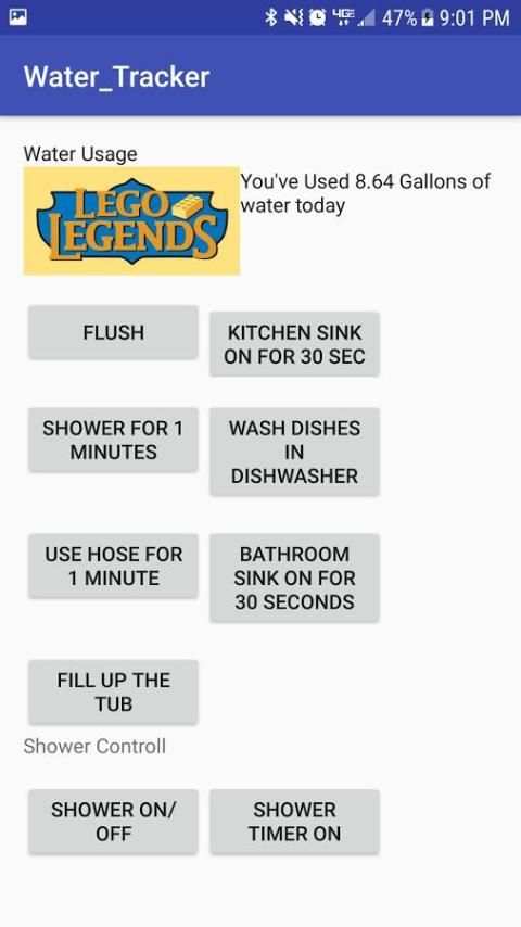 Lego Legends Water Tracker screenshot 2