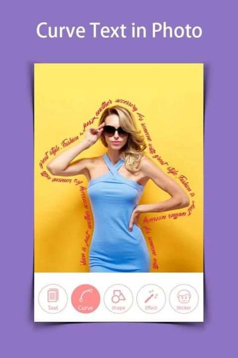 Curve Text On Photo : Stylish NameArt скриншот 3