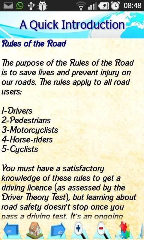 Driving Rules & Traffic Signs स्क्रीनशॉट 6