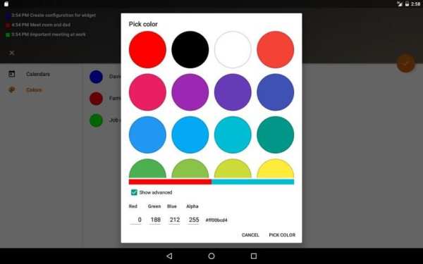 Transparent Calendar Widget screenshot 5