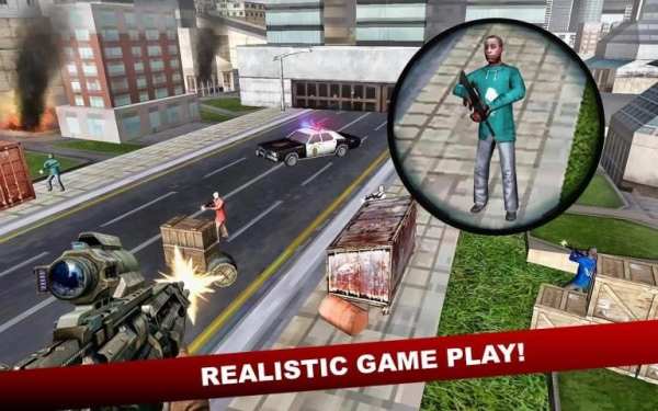 Police Sniper Real Crime City स्क्रीनशॉट 3