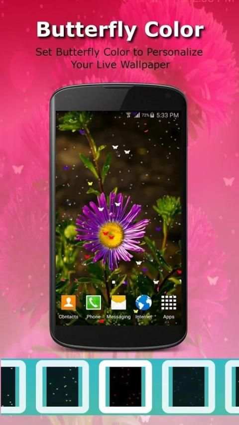 Live Wallpaper - Flowers स्क्रीनशॉट 2