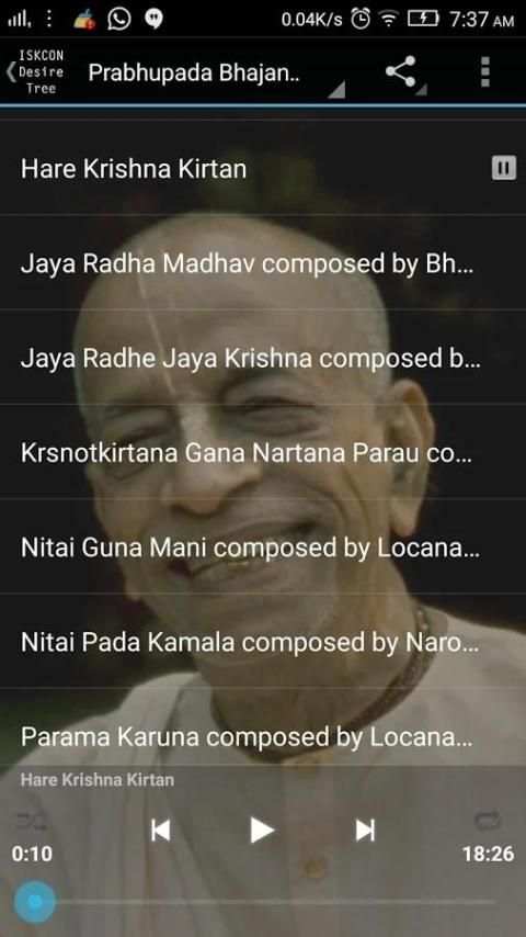 Srila Prabhupada Bhajans MP3 screenshot 5