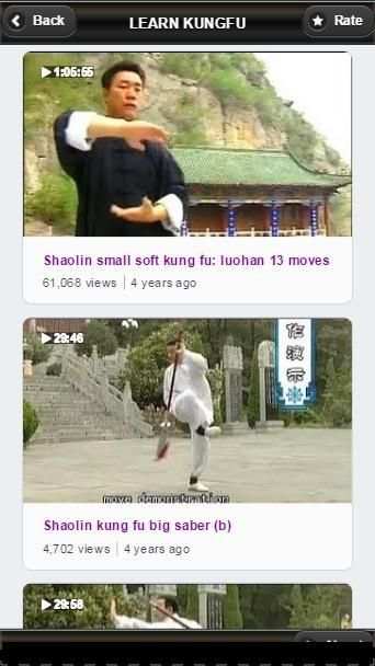 KungFu Videos screenshot 1