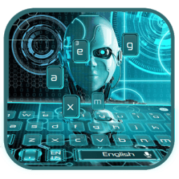 ai robot future keyboard blue иконка