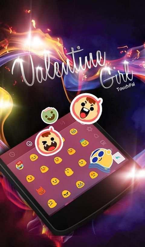 TouchPal Magic Love Girl Theme screenshot 2