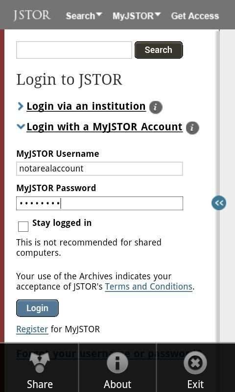 JSTOR Browser स्क्रीनशॉट 3