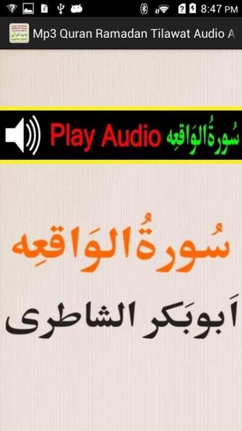 Mp3 Quran Tilawat Audio Shatri स्क्रीनशॉट 1