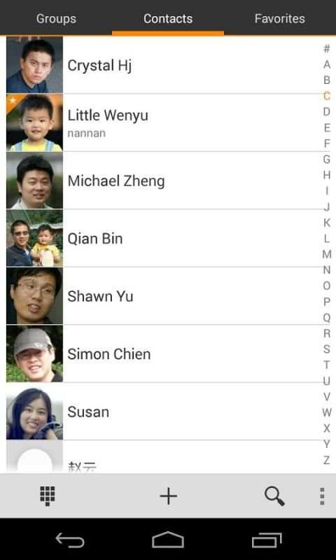 exDialer Orange ICS Theme 3 تصوير الشاشة