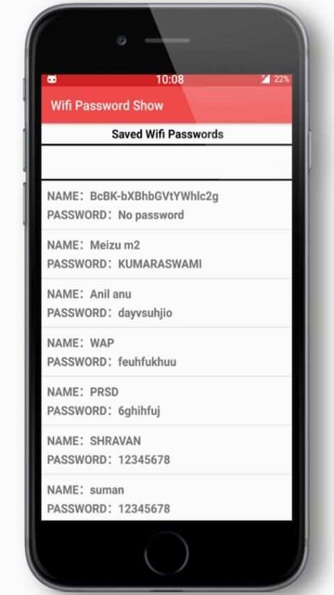 Show Wifi Password 2017 स्क्रीनशॉट 1