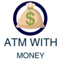 ATM with money logo