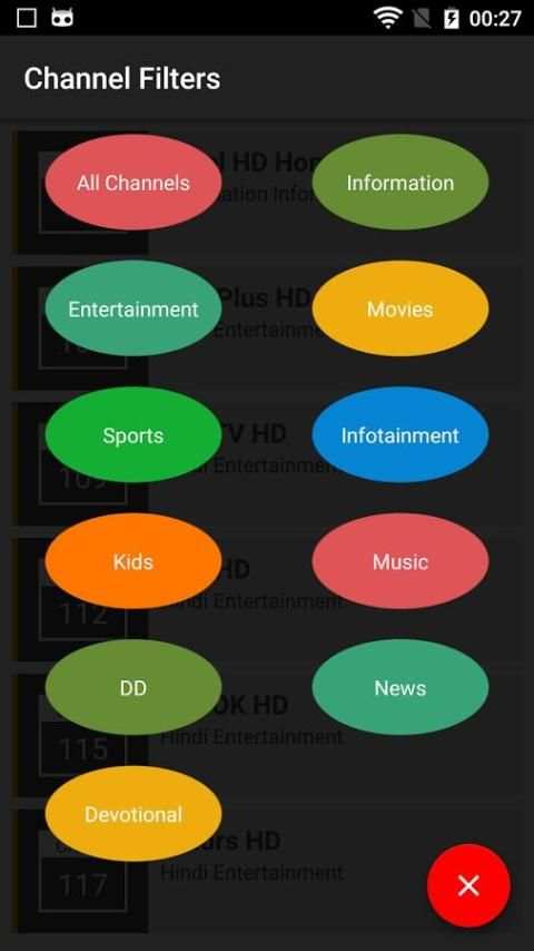 Airtel Digital TV Channels स्क्रीनशॉट 3