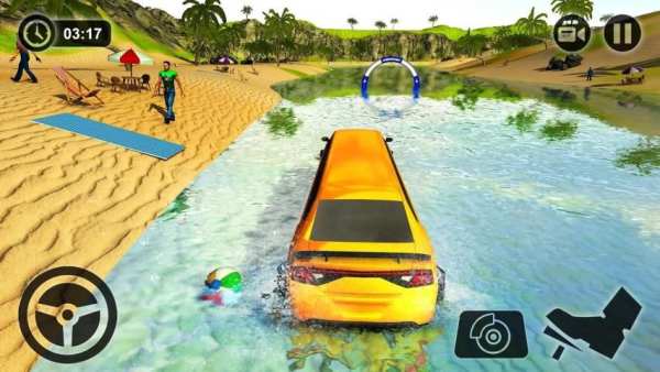 Beach Water Surfer Limousine Car Driving Simulator screenshot 7