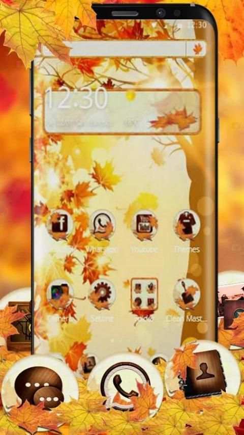 FREE autumn maple leaf tema screenshot 4