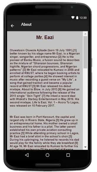 Mr. Eazi Music Lyrics screenshot 4