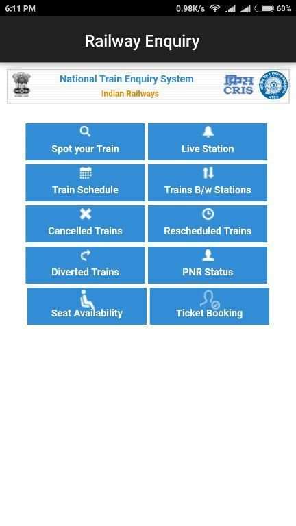भारतीय रेलवे पूछताछ केंद्र | Live Train Enquiry screenshot 6