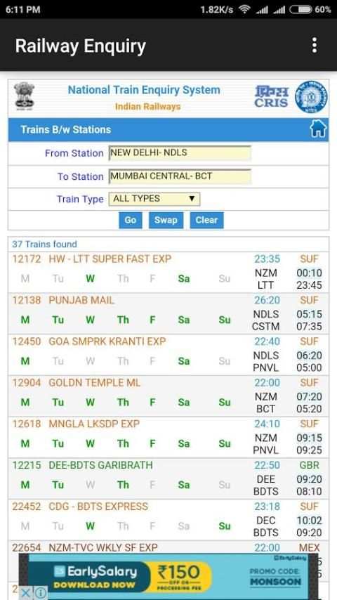 भारतीय रेलवे पूछताछ केंद्र | Live Train Enquiry скриншот 3