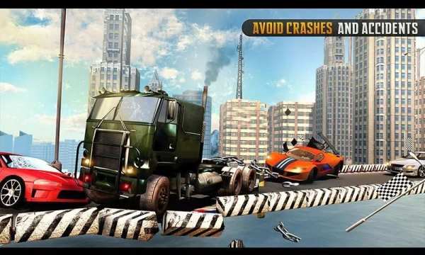 Chained Car Transport Truck Driving Games screenshot 17