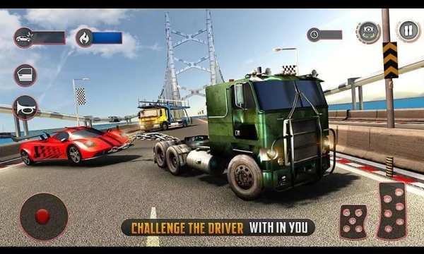 Chained Car Transport Truck Driving Games screenshot 16