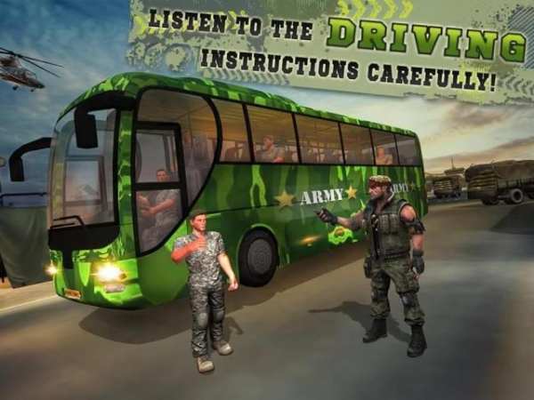 OffRoad US Army Coach Bus Driv screenshot 9