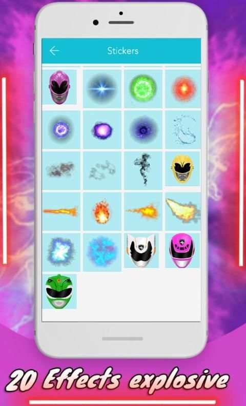 Power hero rangers Masks : change face morph 3 تصوير الشاشة