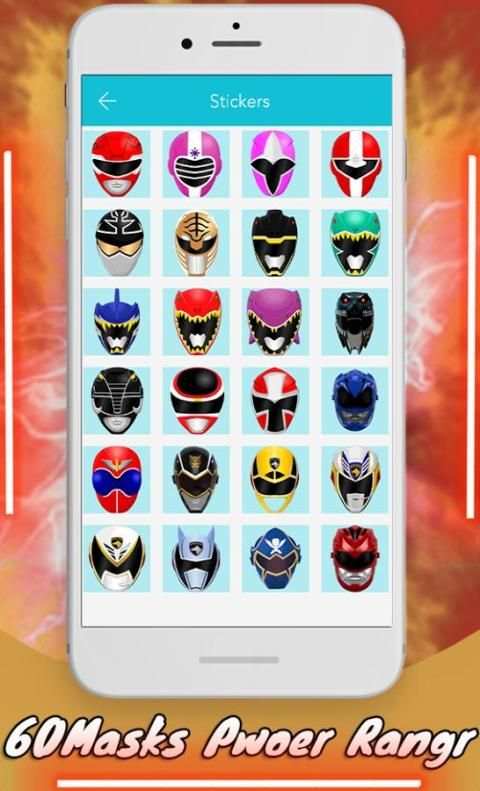 Power hero rangers Masks : change face morph 4 تصوير الشاشة