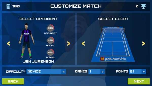 3D Pro Badminton Challenge скриншот 6
