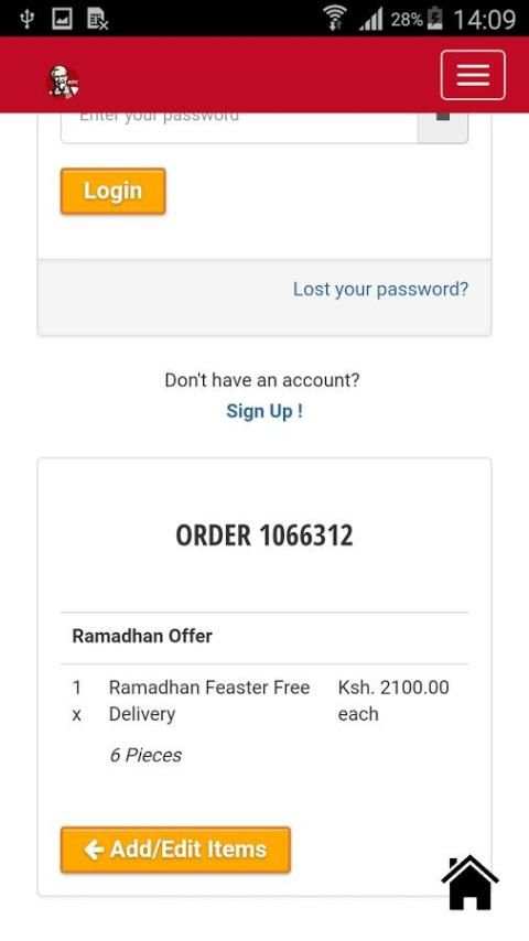 KFC Kenya App screenshot 2